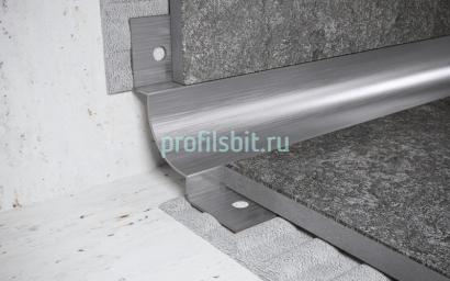 Стальной профиль для внутренних углов закладной 8 мм FWM 8 S сатинированная сталь 2,7 м