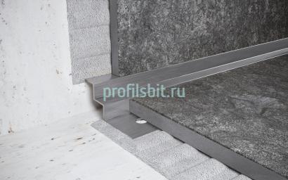 Стальной профиль для внутренних углов закладной 8 мм FW 8 S сатинированная сталь 2,7 м