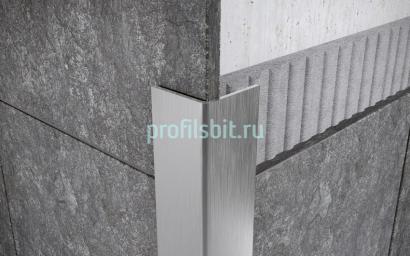 Стальной уголок неравнополочный 20х40 FL 20х40 S сатинированная сталь 3 м