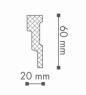 Потолочный плинтус NMC LX-43 200 см 60х20 мм