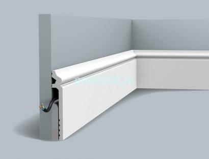 Напольный плинтус с кабель-каналом Orac Decor Duropolymer SX186 2 м