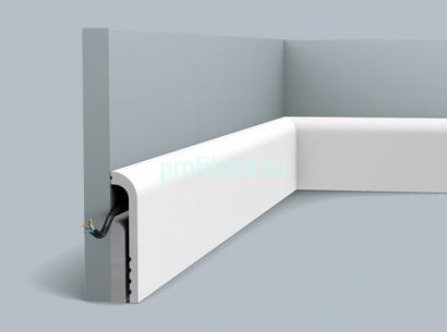 Напольный плинтус с кабель-каналом Orac Decor Duropolymer SX185 2 м