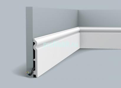 Напольный плинтус с кабель-каналом гибкий Orac Decor Duropolymer Flex SX138F 2 м