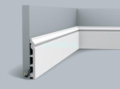 Напольный плинтус с кабель-каналом гибкий Orac Decor Duropolymer Flex SX118F 2 м