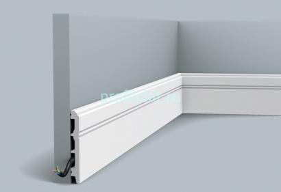 Напольный плинтус с кабель-каналом гибкий Orac Decor Duropolymer Flex SX105F 2 м