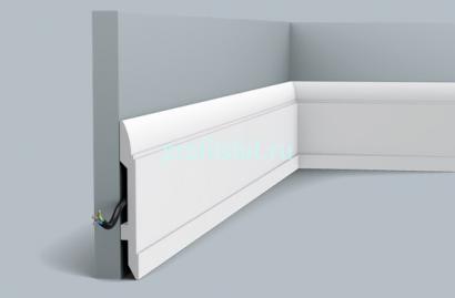 Напольный плинтус с кабель-каналом гибкий Orac Decor Duropolymer Flex SX104F 2 м