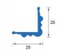 Отделочный уголок фигурный 25х25 мм Асви вспененный ПВХ 225 Белый 2,7 м
