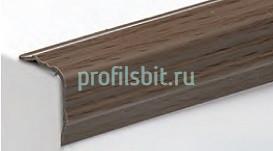 Отделочный уголок фигурный 30х30 мм Асви ПВХ 330 Лесной орех 2,7 м
