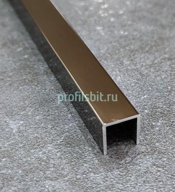 Алюминиевый П-профиль 8х10 мм Б-1 бронза люкс 3 м