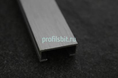 Алюминиевый П-профиль 8х20 мм Б-4 серебро браш 3 м