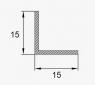 Алюминиевый уголок 15х15 мм ПБ15х15 белый муар 3 м