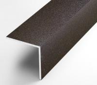 Алюминиевый уголок 15х15 мм ПБ15х15 шоколад муар 3 м