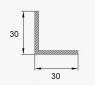 Алюминиевый уголок 30х30 мм ПБ30х30 шампань матовая 3 м