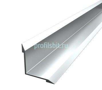 Алюминиевый уголок 21х21 мм ПВ21х21 внутренний серебро люкс 2,7 м