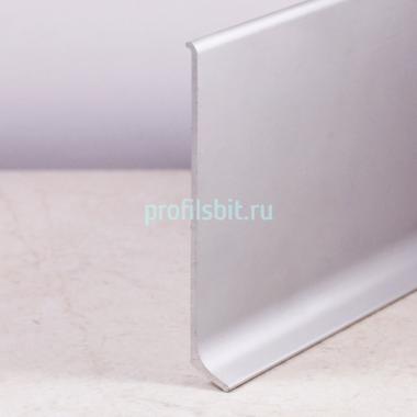 Напольный плинтус алюминиевый 40 мм Мега-Трейд ЛП-40 Серебристый 3м