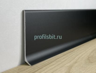 Напольный плинтус алюминиевый 40 мм Мега-Трейд ЛП-40 Чёрный 3м