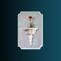 Декоративная полка Перфект K5007 308х250х121 мм белый полиуретан