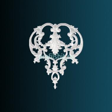 Декоративный орнамент Перфект G2072 650х540х32 мм белый полиуретан