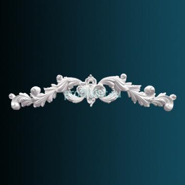 Декоративный орнамент Перфект G2189 138х640х32 мм белый полиуретан