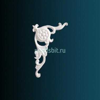 Декоративный орнамент Перфект G2313L 157х105х17 мм белый полиуретан
