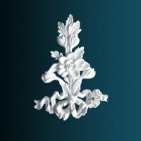 Декоративный орнамент Перфект G2319 230х165х23 мм белый полиуретан