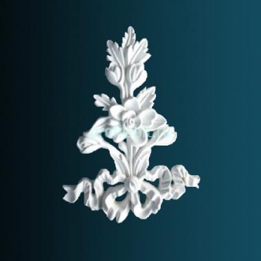 Декоративный орнамент Перфект G2319 230х165х23 мм белый полиуретан