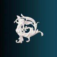 Декоративный орнамент Перфект G2320R 220х210х23 мм белый полиуретан