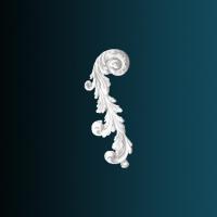 Декоративный орнамент Перфект G2326L 445х178х34 мм белый полиуретан