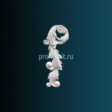 Декоративный орнамент Перфект G2327L 450х175х38 мм белый полиуретан