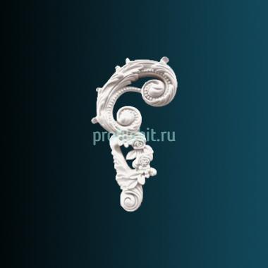 Декоративный орнамент Перфект G2331R 284х130х29 мм белый полиуретан