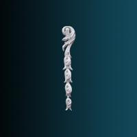 Декоративный орнамент Перфект G2335L 950х150х30 мм белый полиуретан