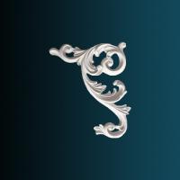 Декоративный орнамент Перфект G2337L 500х400х35 мм белый полиуретан