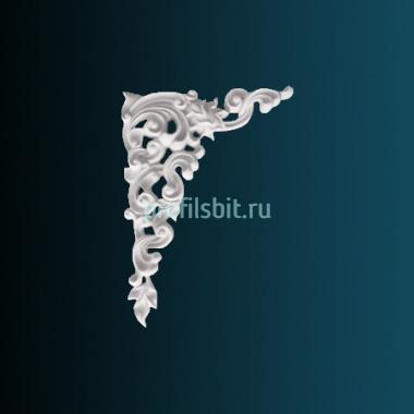 Декоративный орнамент Перфект G2338R 400х300х35 мм белый полиуретан