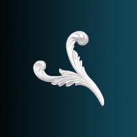 Декоративный орнамент Перфект G2341L 218х250х22 мм белый полиуретан