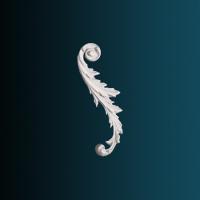 Декоративный орнамент Перфект G2352R 222х70х15 мм белый полиуретан