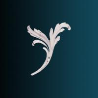 Декоративный орнамент Перфект G2353R 241х191х20 мм белый полиуретан