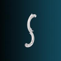 Декоративный орнамент Перфект G2357L 286х114х20 мм белый полиуретан