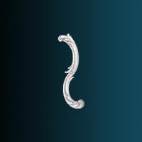 Декоративный орнамент Перфект G2357R 286х114х20 мм белый полиуретан