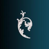 Декоративный орнамент Перфект G2358L 305х152х20 мм белый полиуретан