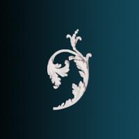 Декоративный орнамент Перфект G2358R 305х152х20 мм белый полиуретан