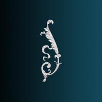 Декоративный орнамент Перфект G2359L 330х159х20 мм белый полиуретан