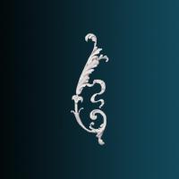 Декоративный орнамент Перфект G2359R 330х159х20 мм белый полиуретан