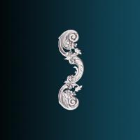 Декоративный орнамент Перфект G2361L 305х121х35 мм белый полиуретан