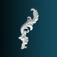 Декоративный орнамент Перфект G2364L 207х104х25 мм белый полиуретан