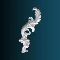 Декоративный орнамент Перфект G2365L 358х180х25 мм белый полиуретан