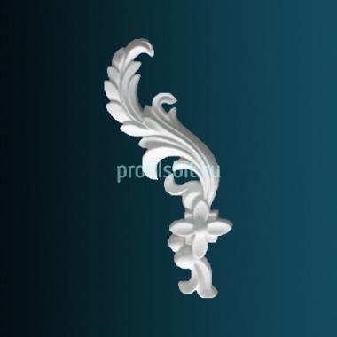 Декоративный орнамент Перфект G2365R 358х180х25 мм белый полиуретан