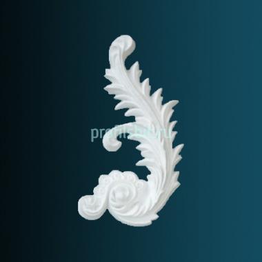 Декоративный орнамент Перфект G2368R 205х119х25 мм белый полиуретан