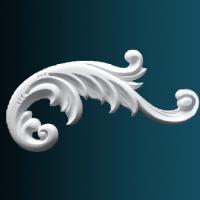 Декоративный орнамент Перфект G2384R 232х431х20 мм белый полиуретан