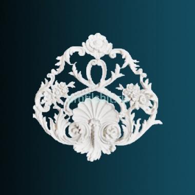Декоративный орнамент Перфект G2393 432х413х38 мм белый полиуретан