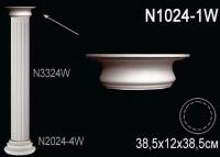 Капитель колонны Перфект N1024-1W 120х385х385 мм белый полиуретан
